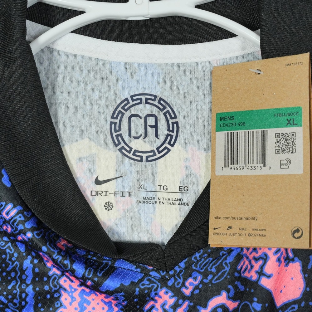 Nike Club America 2024 Pre-Match Jersey Mens XL Blue Pink Floral CD4230-496 - Picture 2 of 8
